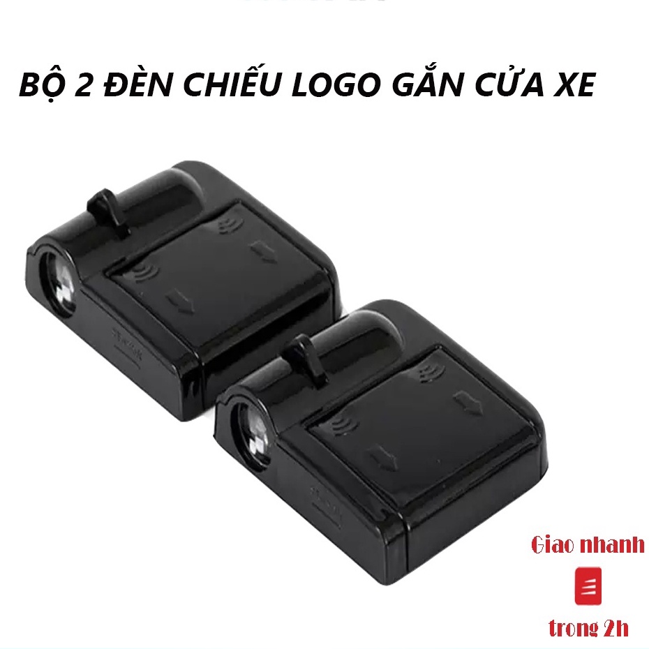 Bộ 2 đèn chiếu logo, máy chiếu thương hiệu gắn cửa xe ô tô, xe hơi cho các hãng xe, đồ chơi ô tô Welcome light