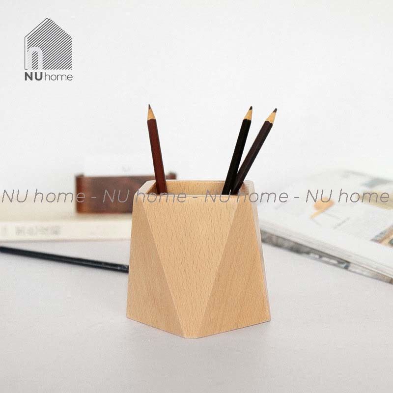 nuhome.vn | Hộp đựng bút tako, đựng cọ trang điểm để bàn bằng gỗ cao cấp, thiết kế đơn giản theo phong cách Nhật Bản