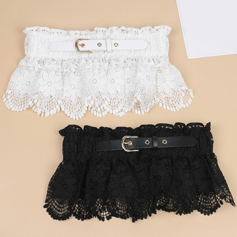 Đai Nịt Bụng Co Giãn Phối Ren Nhún Bèo Thời Trang Cho Nữ