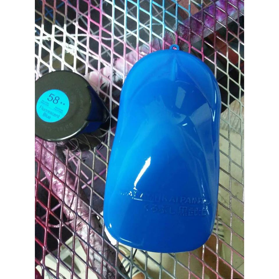 Chai Sơn xịt sơn xe máy Samurai 58** màu XANH DƯƠNG huỳnh quang