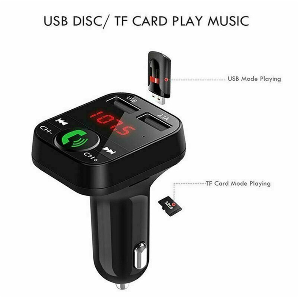 Củ Sạc Trên Xe Hơi Hỗ Trợ Nghe Nhạc Mp3 Kết Nối Bluetooth Tiện Dụng