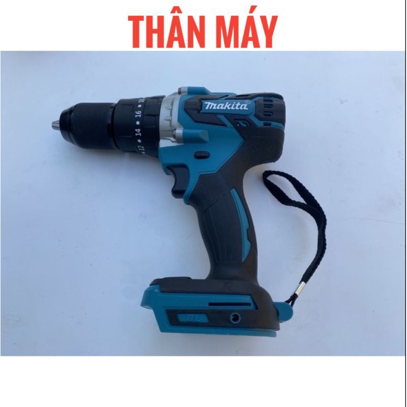 Thân Máy Khoan Pin Makita Không Chổi Than-3 Chức Năng Có Búa-Đầu 13 Autolock-20 Cấp Trượt