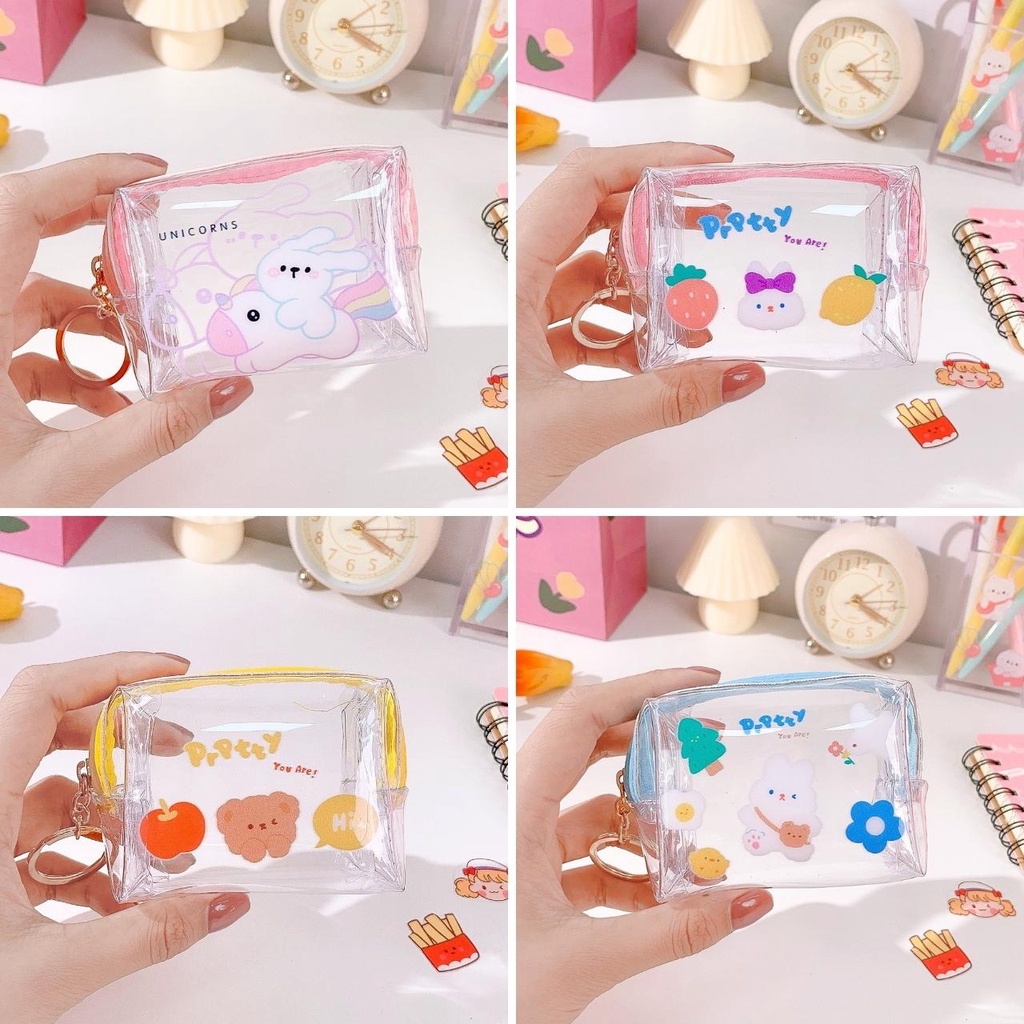Móc khóa ví mini kute in hình thỏ gấu treo balo móc chìa khóa cực đáng yêu, quà tặng, quà lưu niệm Kho album ảnh AnVy