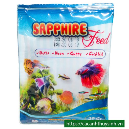 Thức ăn cho cá thủy sinh SAPPHIRE FEED ( 20gr)