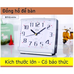 ĐỒNG HỒ nhựa để bàn size lớn - có báo thức, kích thước to