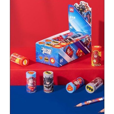 Gôm tẩy Deli hình trụ in hình siêu nhân - XP102