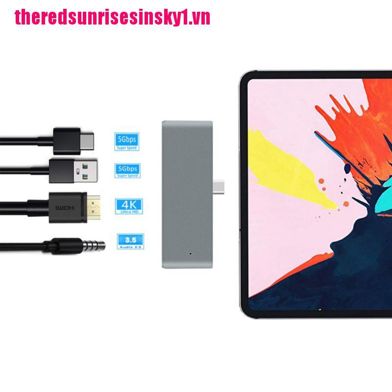 (3C) Giắc Chuyển Đổi Usb C Sang 3.5mm Tai Nghe 4k Hdmi Pd Dongle Cho Ipad Pro