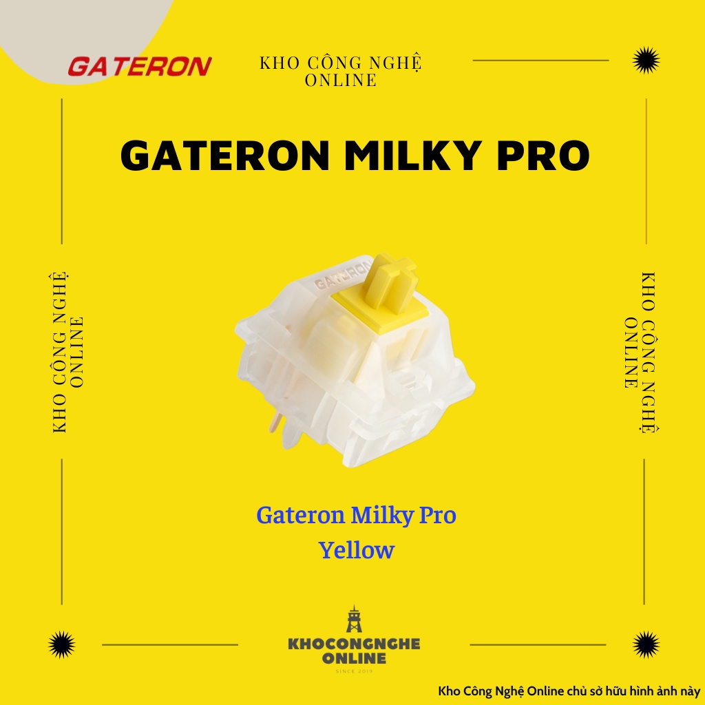 Công tắc bàn phím Switch Gateron Milky Yellow Pro dùng cho bàn phím cơ