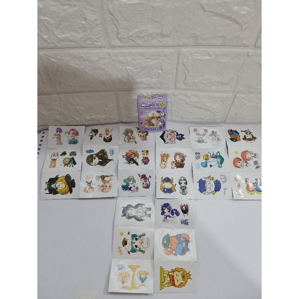 Hộp 24 tấm mini  sticker 12 cung hoàng đạo mã YS-886