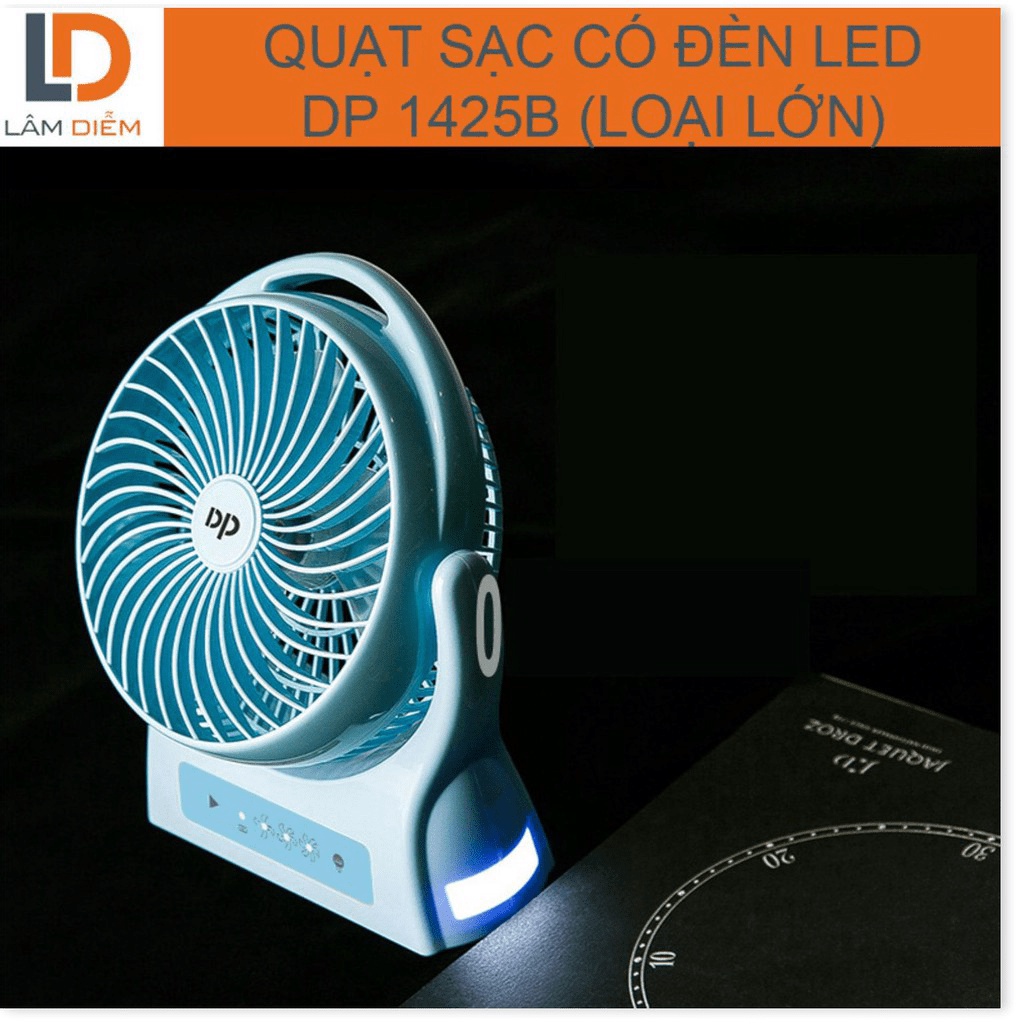 QUẠT SẠC MINI KÈM ĐÈN PIN DP-1423C Điện Lực - Điện Lực