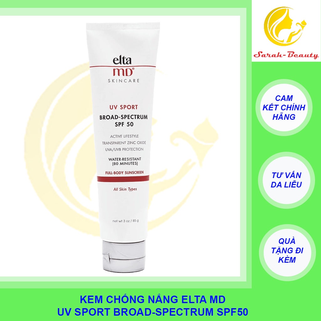 KEM CHỐNG NẮNG BẢO VỆ TỐI ƯU CHO MẶT VÀ TOÀN THÂN ELTA MD UV SPORT BROAD-SPECTRUM SPF 50 85g