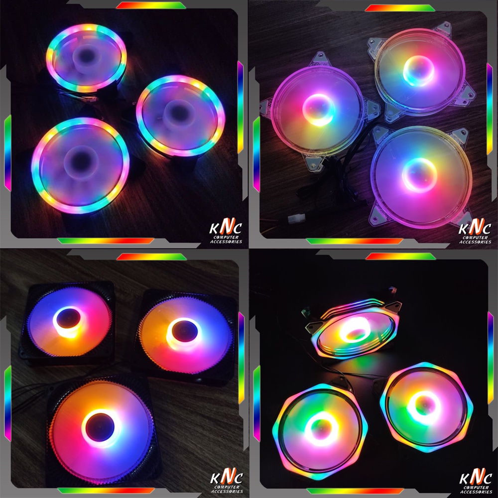 [Không cần Hub] Quạt Tản Nhiệt, Quạt Làm Mát Máy Tính, Fan Case Fan Led RGB 12cm, Cắm Trực Tiếp Chân Molex 4Pin