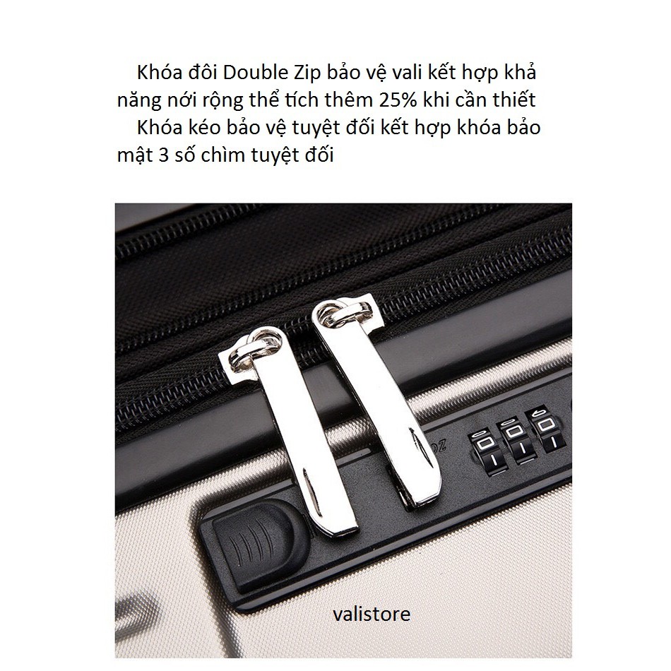 Vali Size 20 SUP nới rộng thể tích 25% khi cần thiết