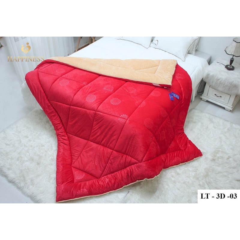 Chăn lông thỏ màu 3d sản phẩm chính hãng công ty happiness việt nam