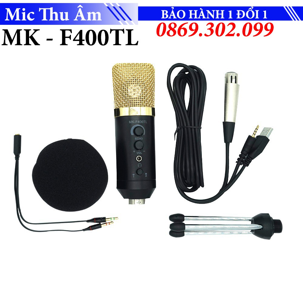 [Mã ELHACE giảm 4% đơn 300K] Micro karaoke cho điện thoại và máy tính MK F400TL