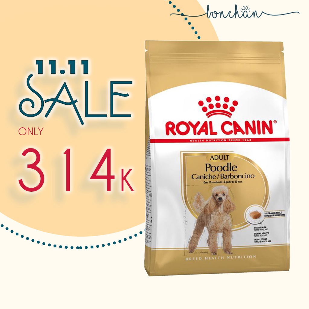 Hạt Royal Canin Poodle Adult - Hạt khô cho chó poodle trưởng thành túi 1,5kg
