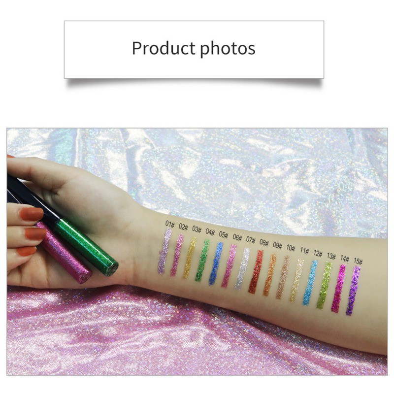 [Hàng mới về] Bút kẻ mắt dạng lỏng màu ánh kim lâu trôi không thấm nước QIBEST