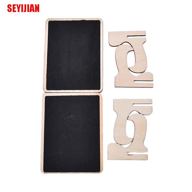 Set 2 Bảng Đen Kẹp Gỗ Mini Trang Trí Tiệc Cưới