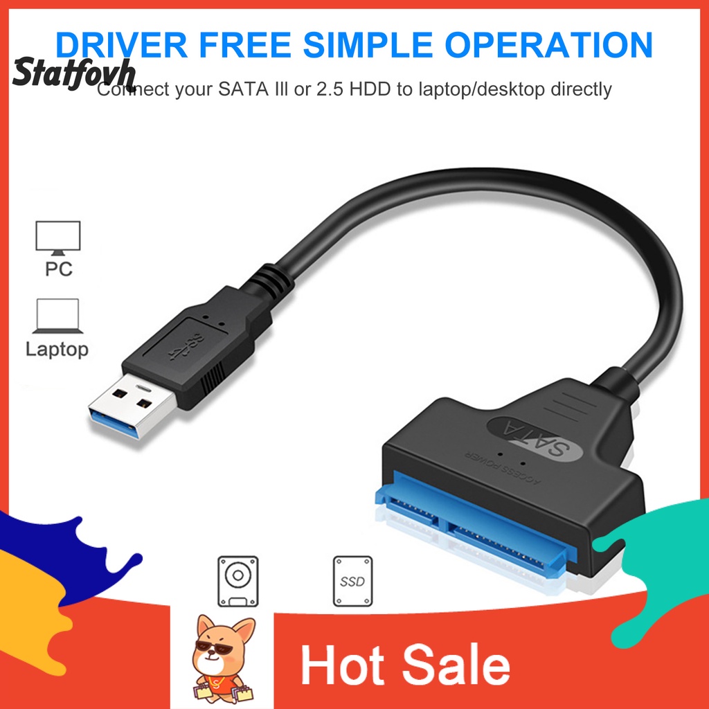 Statfovh.My Dây Cáp Chuyển Đổi Usb2.0 Usb3.0 Type-C Sang Sata Plug Play Ssd