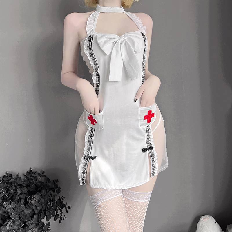 Bộ đồ ngủ hóa trang cô hầu gái phối ren gợi cảm cho nữ