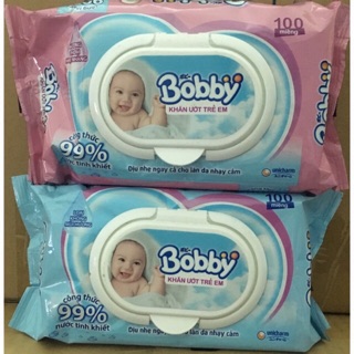 Khăn giấy ướt Bobby có mùi, không mùi 100 tờ