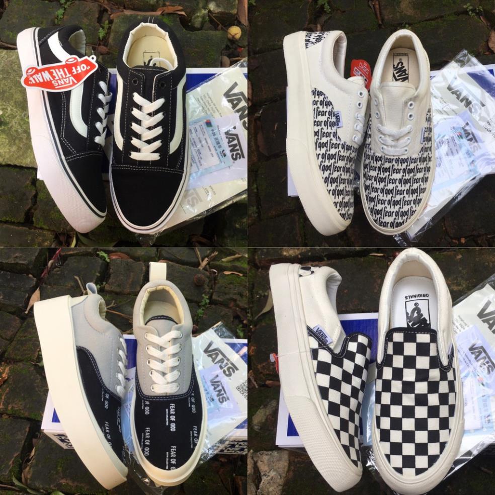 [FLASH SALE ][FULL BOX + BILL]Giày 𝐕𝐀𝐍𝐒 viền trắng, giày thể thao nam nữ 2021