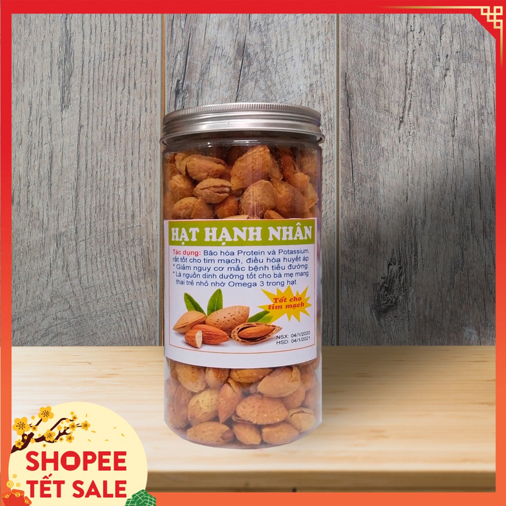 500Gr hạt hạnh nhân rang bơ vỏ lụa siêu mỏng, hạt to đều, nứt vỏ tự nhiên rất dễ sử dụng, bao ngon