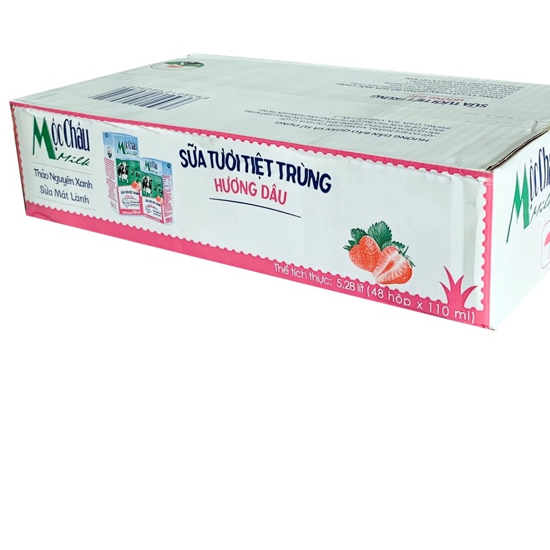 Sữa tươi 110 ml các vị Mộc Châu (cam/dâu/dừa/socola/có đường/ít đường)