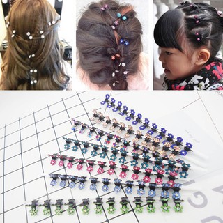1 Kẹp Tóc Càng Cua Đính Đá Pha Lê Hình Hoa Ngọt Ngào Cho Bé Gái
