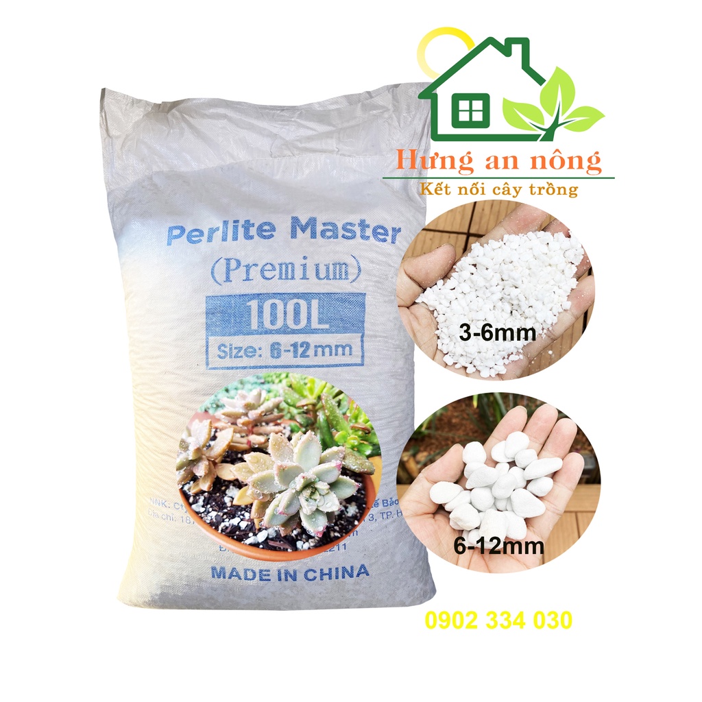 2 LÍT - Đá Perlite – Đá trân châu 3-6mm, 6-12mm ( tầm 200g )