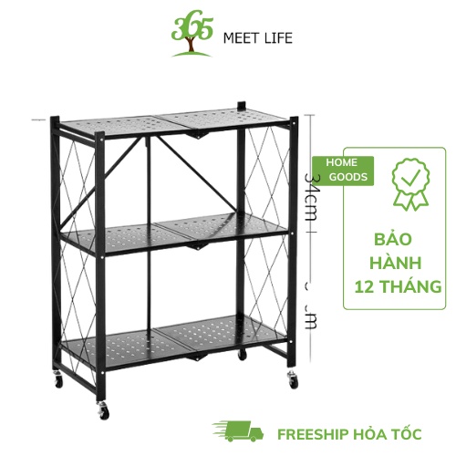 Kệ để đồ nhà bếp đa năng, kệ sắt đựng đồ gấp gọn, không han gỉ, dễ gấp gọn, tiện lợi di chuyển