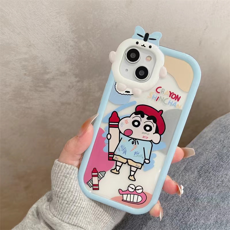 Ốp Điện Thoại Chống Sốc In Hình Shin-Chan Cho iPhone 14 14pro 14Plus 14prm 13 13pro 13prm 11 6splus 7Plus 8Plus Xr XS 13 12 Pro Max
