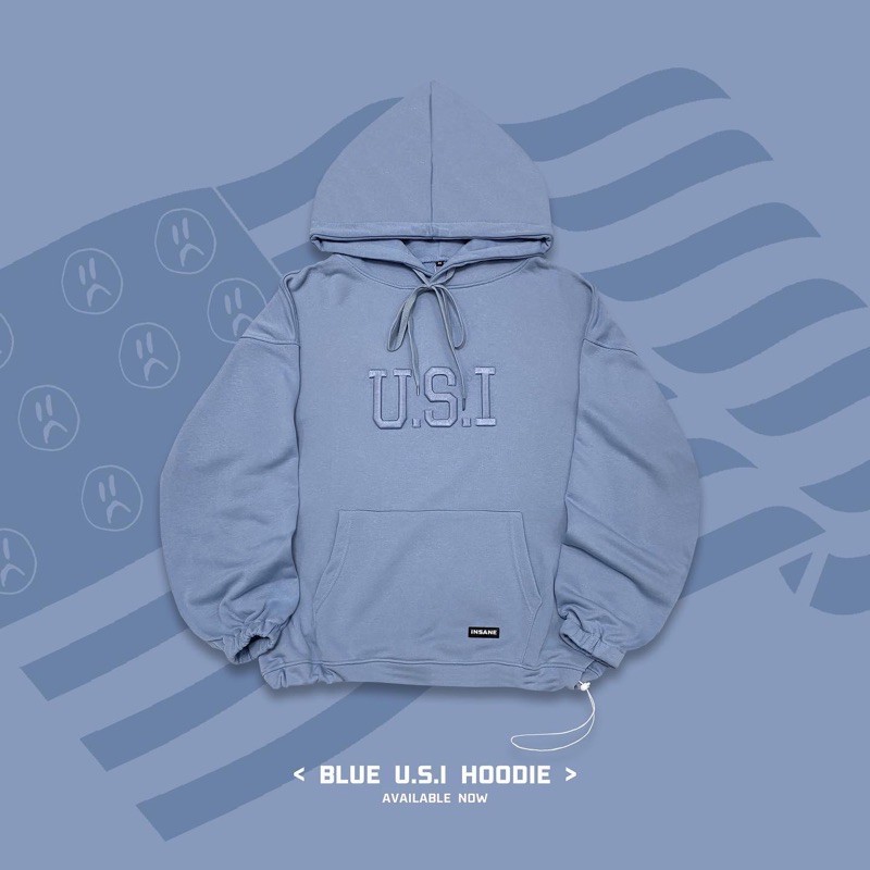  [Áo hoodie Insane®] U.S.I Hoodie Ver 2.0 - Baby Blue