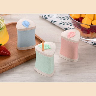 HCM - Hủ đựng tăm lúa mì thiên nhiên hình chiếc lá cho nhà hiện đại thêm xinh