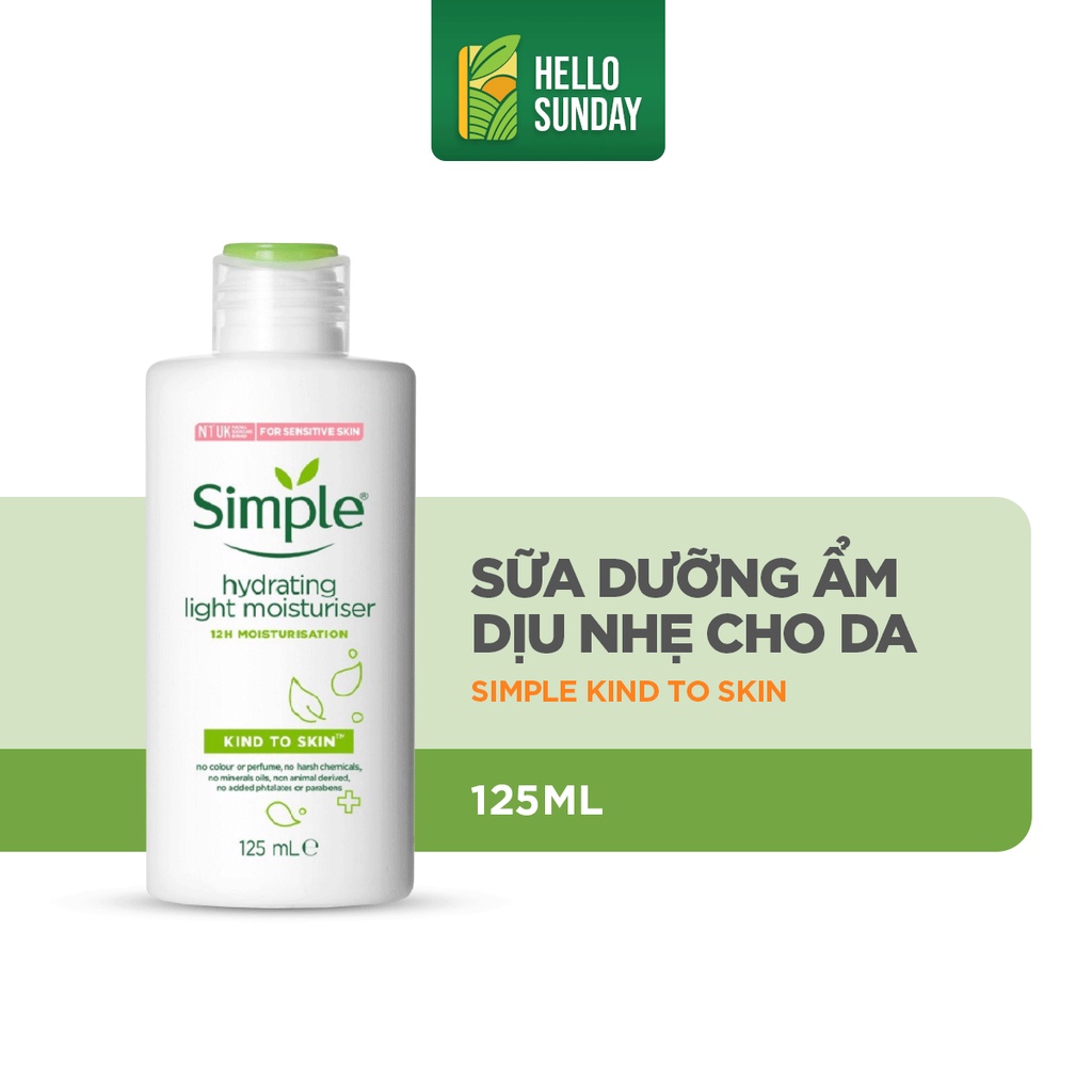Dưỡng ẩm Simple Hydrating Light Moisturiser Cho Da Nhạy Cảm 125ml