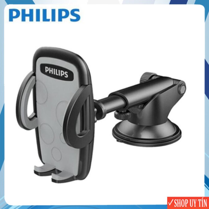 Giá đỡ điện thoại gắn taplo ô tô, cài hốc gió điều hòa cao cấp nhãn hiệu Philips DLK35002 - Bảo hành 12 tháng