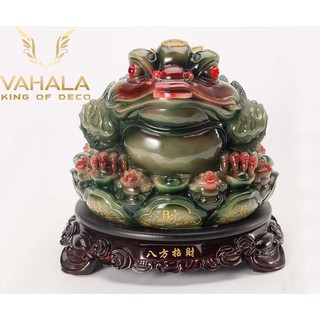 Tượng Cóc Thiềm thừ ngậm tiền Vahala Cao 30Cm, phong thủy tài lộc - trang trí cao cấp