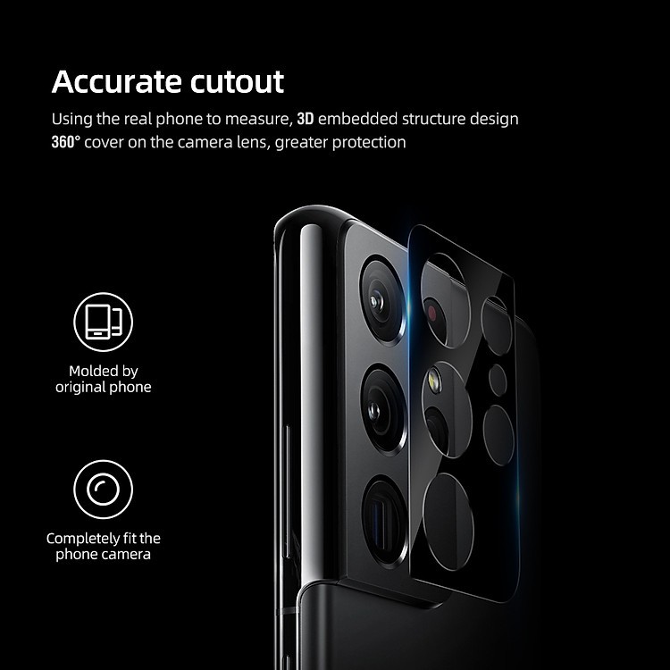 Kính Cường Lực Bảo Vệ Camera Nillkin InvisiFilm cho Samsung Galaxy S21 Ultra (Bộ 2 Miếng) - Hàng Nhập Khẩu.