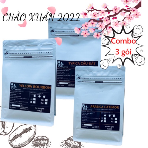 Combo Cà Phê Đặc Sản Arabica Núi Min Cầu Đất Typica Honey Catimor Yelow BourBon Basic Coffee