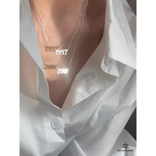 Dây chuyền Bạc Handmade.Vòng cổ Genz năm sinh theo yêu cầu-Bạc Handmade