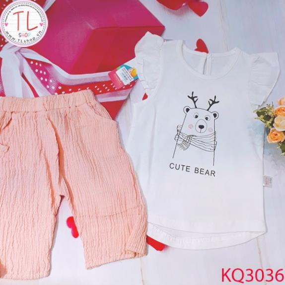 Thời trang trẻ em - Bộ áo quần cho bé hình chú nai - Quần áo bé trai - Bộ bé trai - Quần áo bé gái - Bộ bé gái