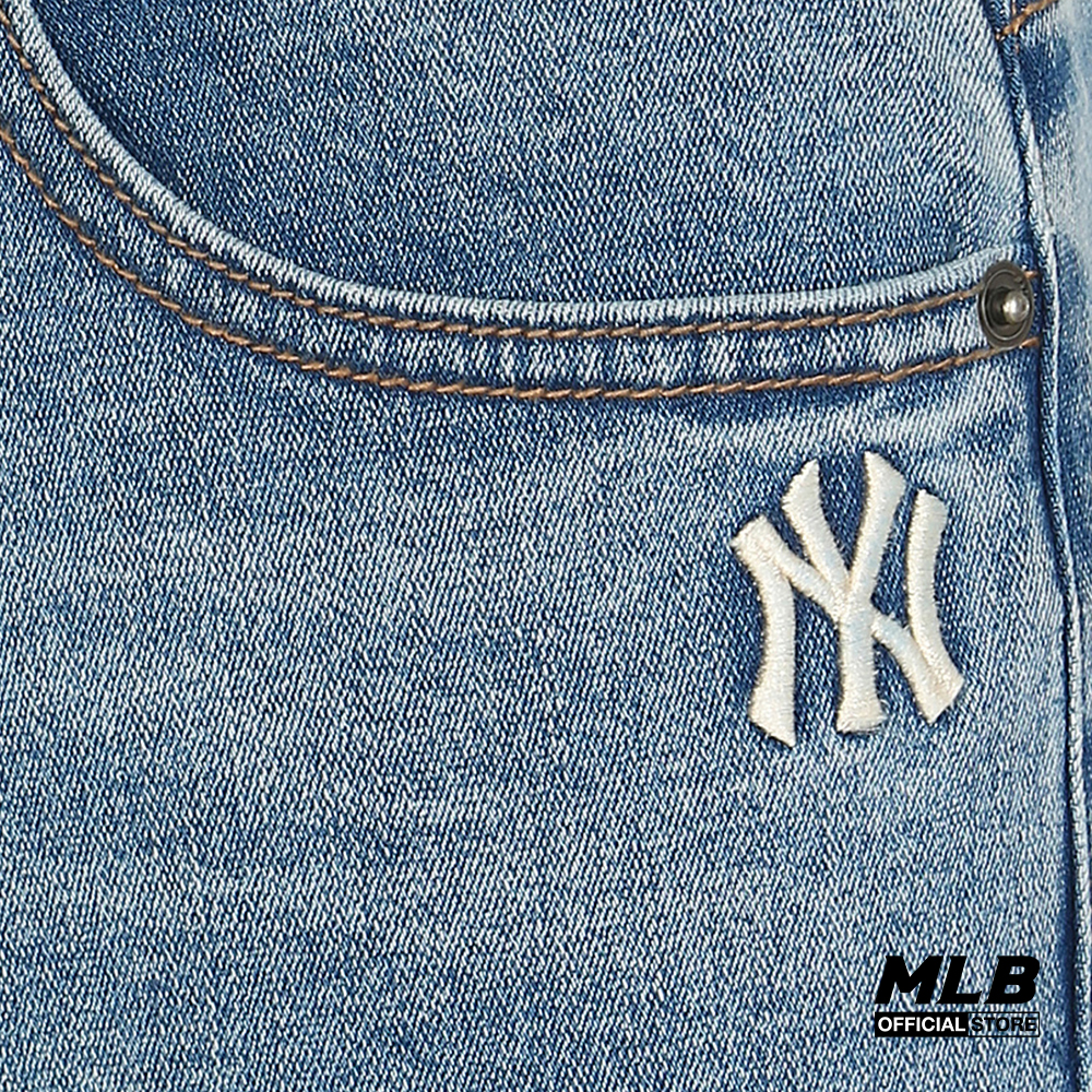MLB - Quần jeans nữ Logo Embroidery Slim Fit 31DPW1011-50U
