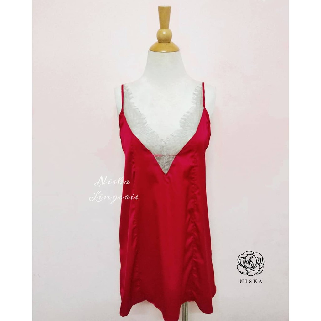 Váy ngủ satin - Đầm ngủ satin (2 phiên bản màu) - Mã D107