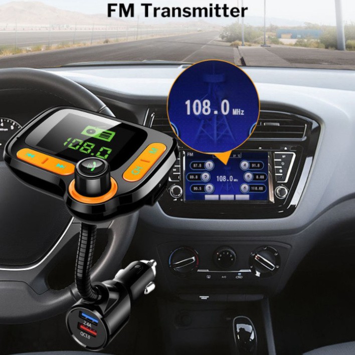 Sản Phẩm Tẩu nghe nhạc, tẩu sạc nhanh điện thoại rảnh tay bluetooth dùng trên ô tô thương hiệu Hyundai C86 - Bảo hành 6 