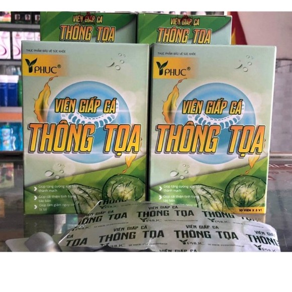 VIÊN GIẤP CÁ THÔNG TỌA – giúp tăng sức bền thành mạnh, giảm táo bón và biểu hiện trĩ nội, trĩ ngoại (30 viên)