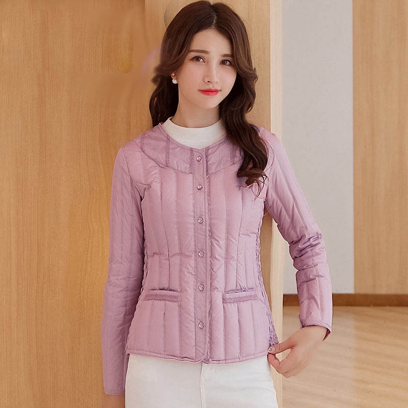 Áo Khoác Phao Dáng Ngắn Siêu Nhẹ Thời Trang Thu Đông Cho Nữ