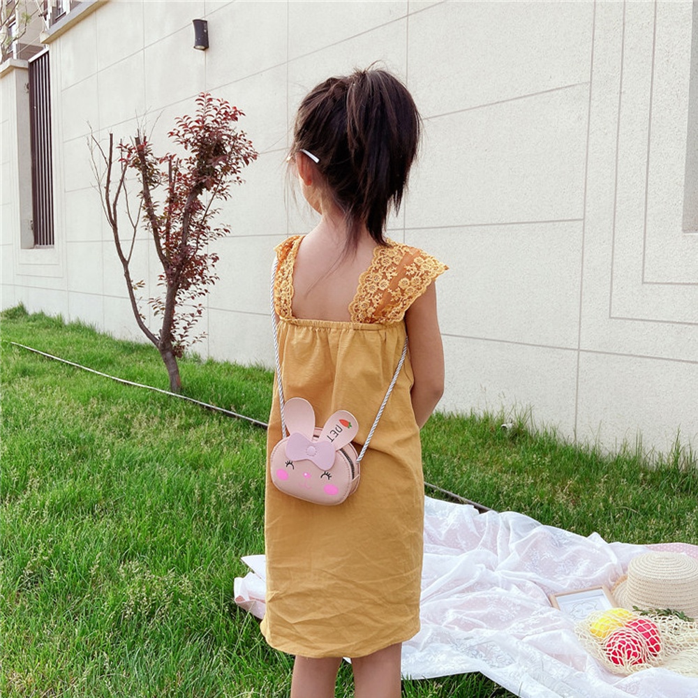 Túi Đeo Chéo Mini Hình Động Vật Họa Tiết Hoạt Hình Dễ Thương Phong Cách Thời Trang Đi Chơi Cho Bé Gái