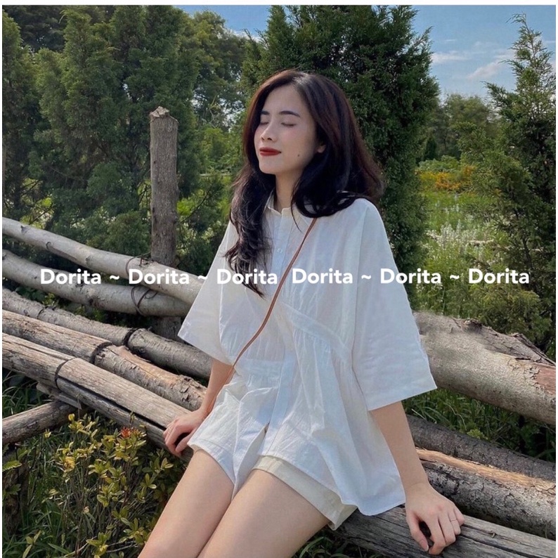 [Ảnh thật/Video] Áo sơ mi vạt lệch Hàn Quốc, Áo sơ mi Dorita - Dorita Boutique | BigBuy360 - bigbuy360.vn