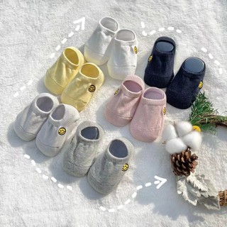 Vớ cotton họa tiết mặt cười hoạt hình phong cách Hàn Quốc dễ thương chống trượt dành cho trẻ em