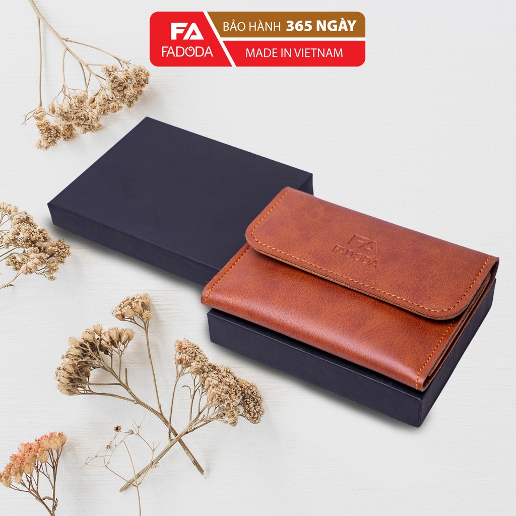Ví mini FVN 06, 6 ngăn, đựng vừa 3 thẻ card và tiền, phù hợp đi chơi, đi làm, bảo hành 1 năm